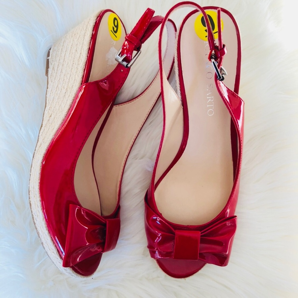 Franco Sarto Red Sling Backs